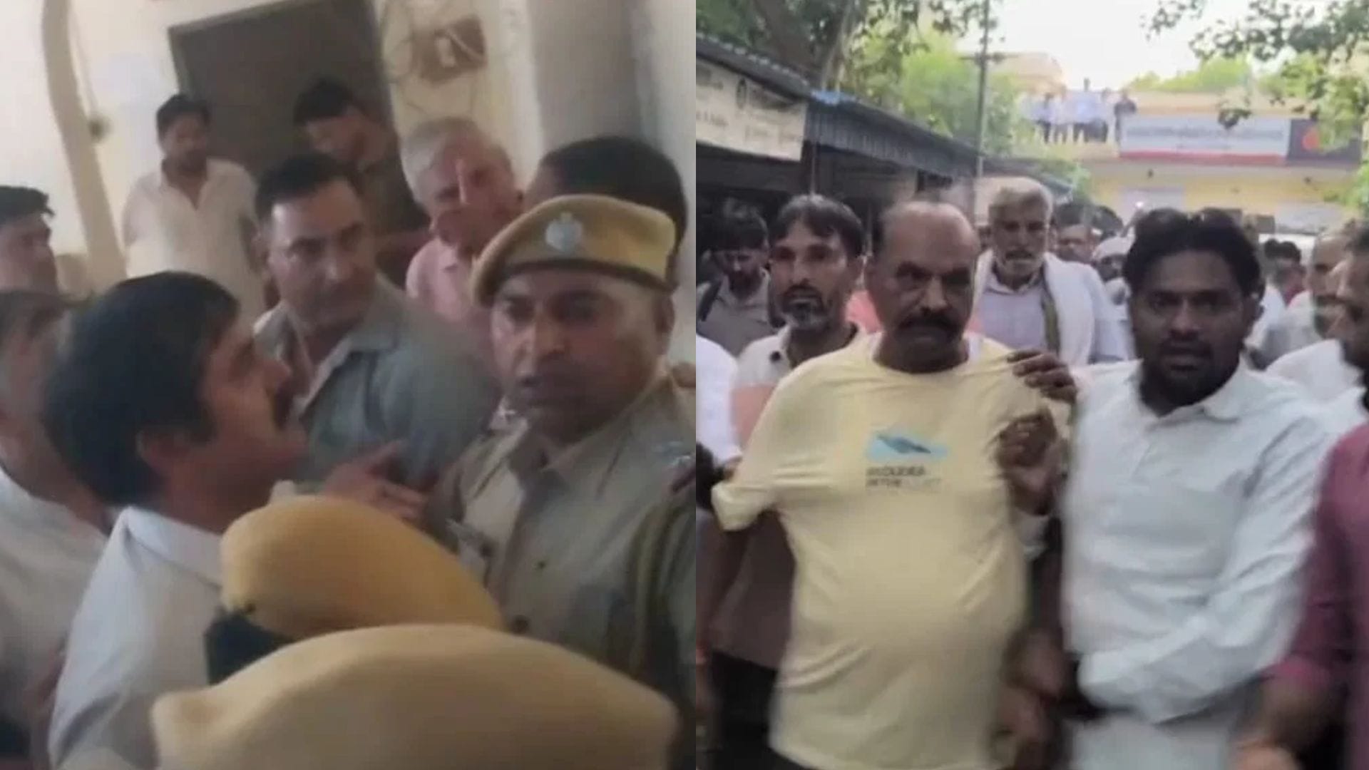 बहरोड़ तहसील कार्यालय में शपथ ग्रहण के दौरान हंगामा