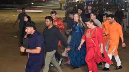 US President Donald Trump daughter Tiffany Trump desi Look Viral from Ambani family Ganpati celebration