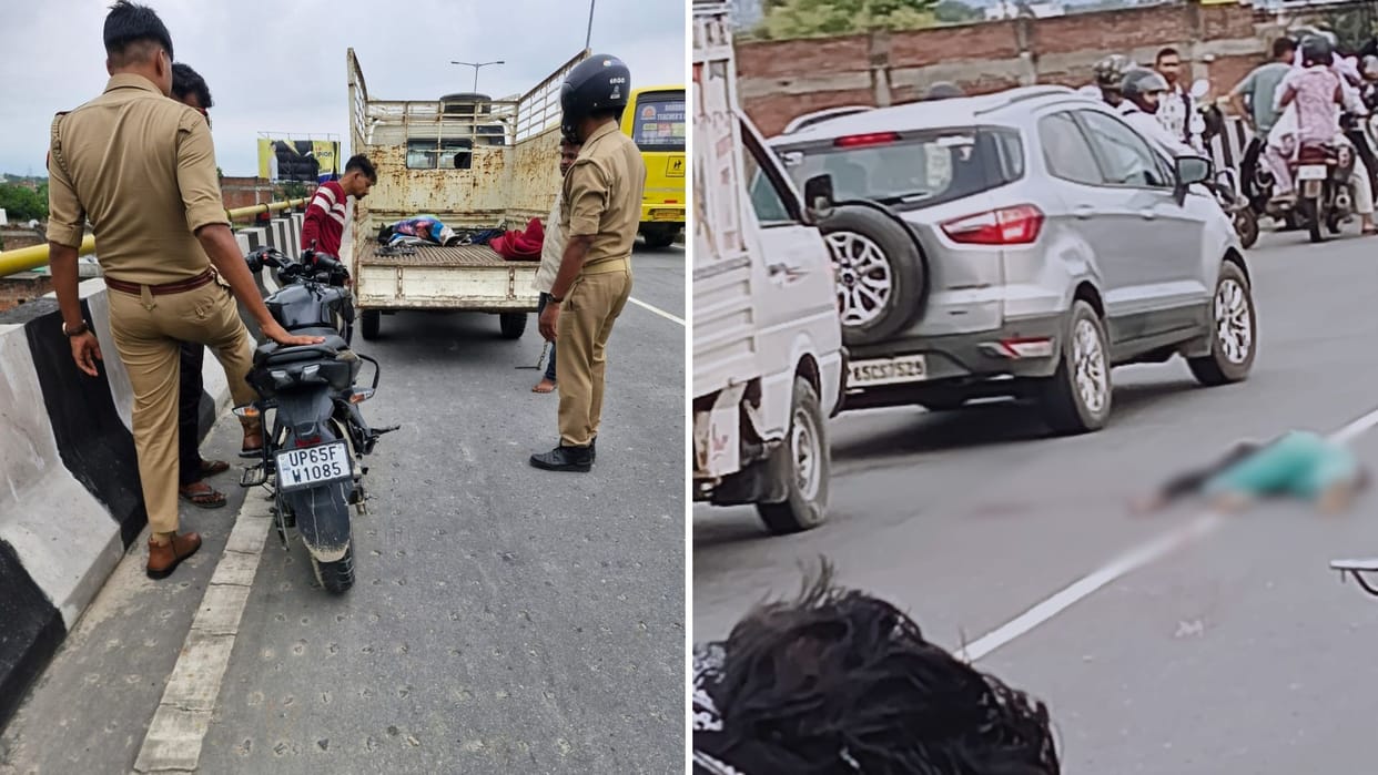 Tragic Accident Youth dies after flung from bike onto road another critical condition bike collided divider
