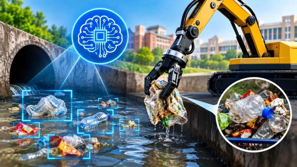 AI to detect plastic waste in drains researchers from MMMUT and Delhi Technical University granted patent