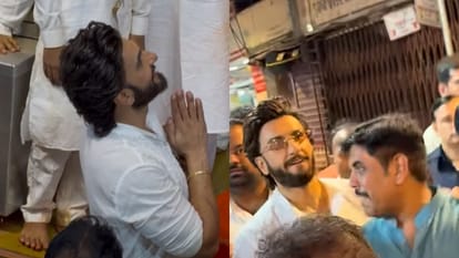 Ranveer Singh visited iconic Lalbaugcha Raja To Seek Blessings offer prayers amid upcoming Movie Pralay Shoot