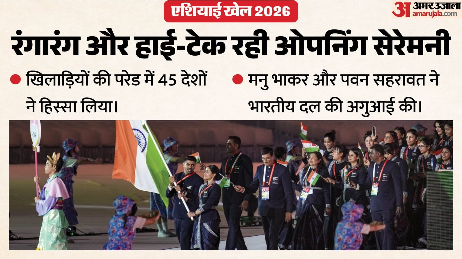 एशियाई खेलों का उद्घाटन समारोह