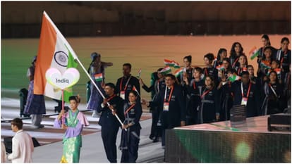 Asian Games 2026 Opening Ceremony: Manu Bhaker, Pawan Sehrawat Lead Indian Contingent With Tricolour