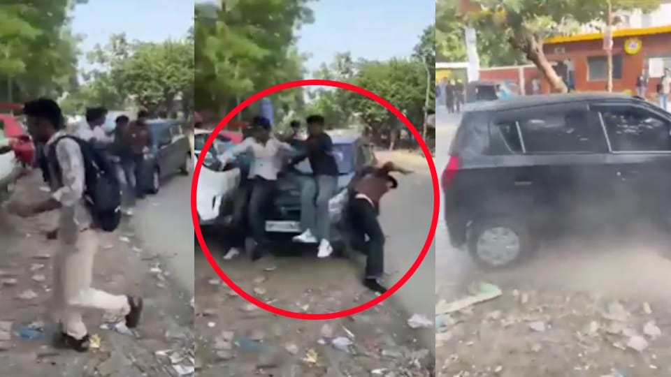 Hit-and-run case in Greater Noida Car driver hits five students in Greater Noida; driver flees