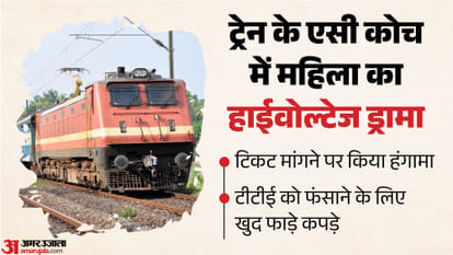 महिला ने टिकट मांगने पर किया हंगामा