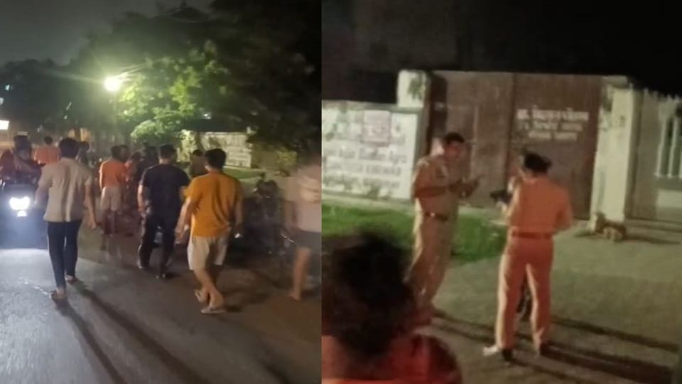 पुलिस ने ऑटो चालक को भीड़ से  बचाया।