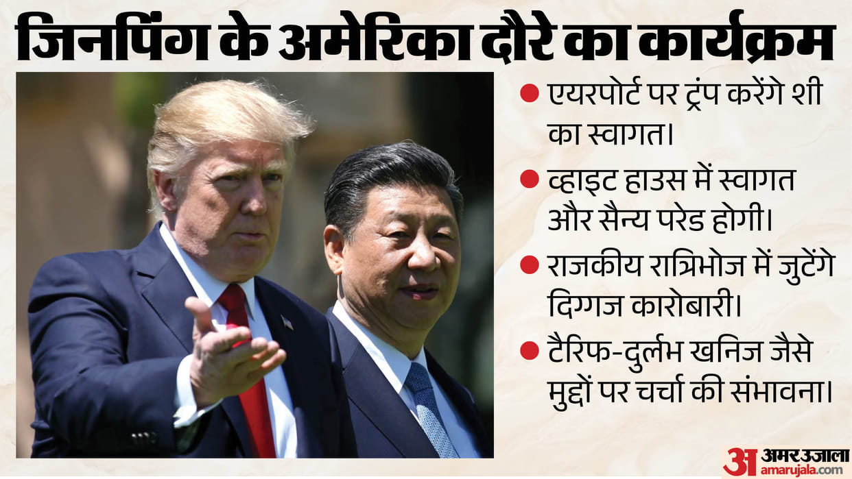 Trump will be at airport to greet Xi when China's leader arrives for his US state visit
