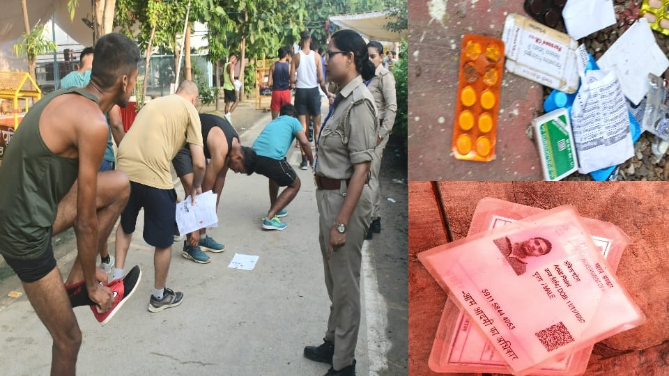Meerut: 1,004 candidates ran in the Home Guard recruitment test; five fell ill again; medicines found lying