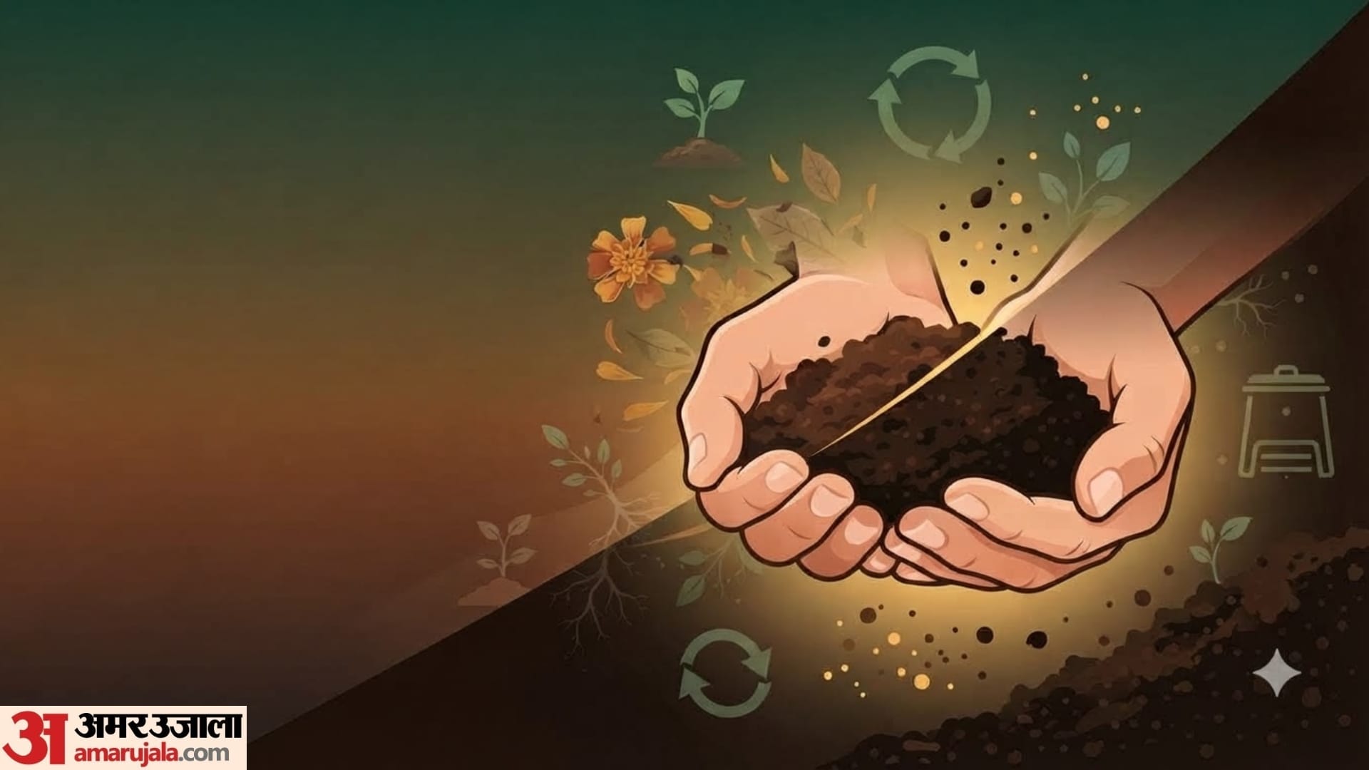 home gardening tips how to make compost from ganpati flowers full guide in hindi