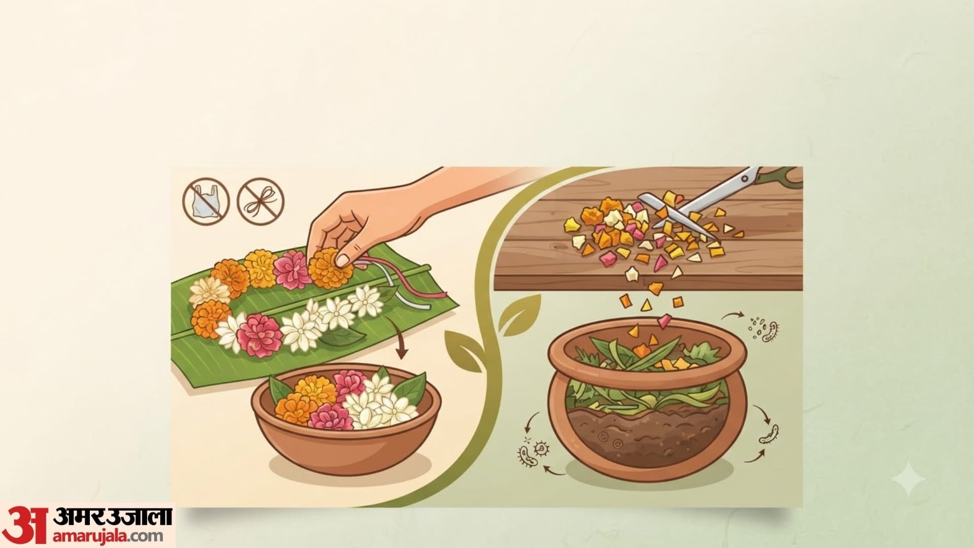 home gardening tips how to make compost from ganpati flowers full guide in hindi