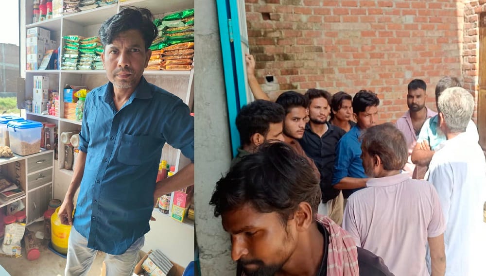 Auraiya Cunning thieves entered a grocery store via the roof making off with 55000 in cash and merchandise