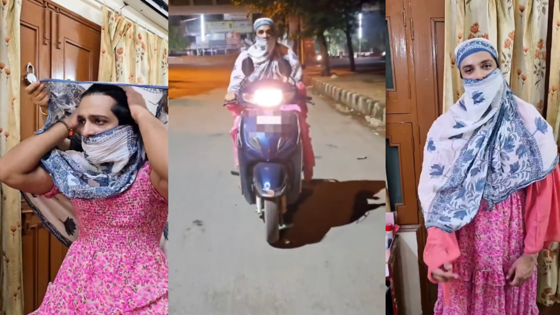 लड़की का रूप बनाकर दिल्ली में घूमता शख्स