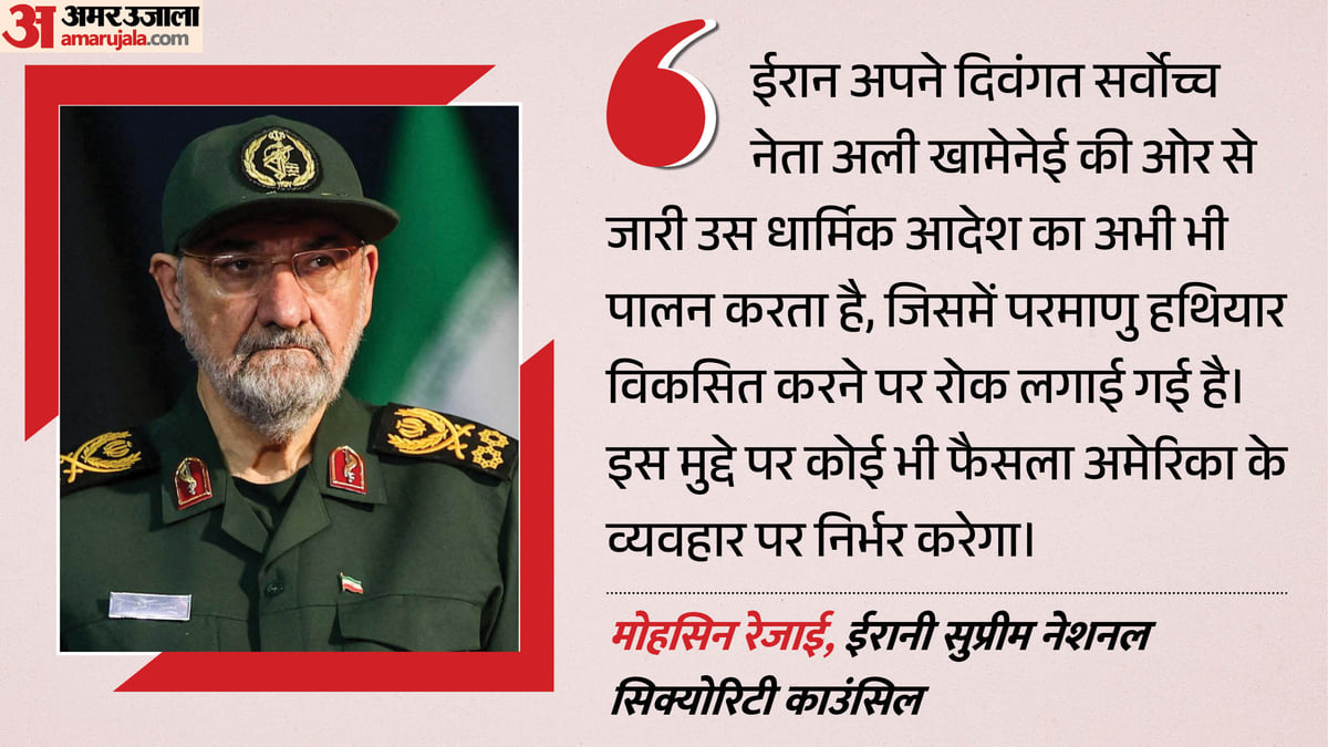 ईरान परमाणु हथियार पर फैसला अमेरिका के रुख पर करेगा: मोहसिन रेजाई