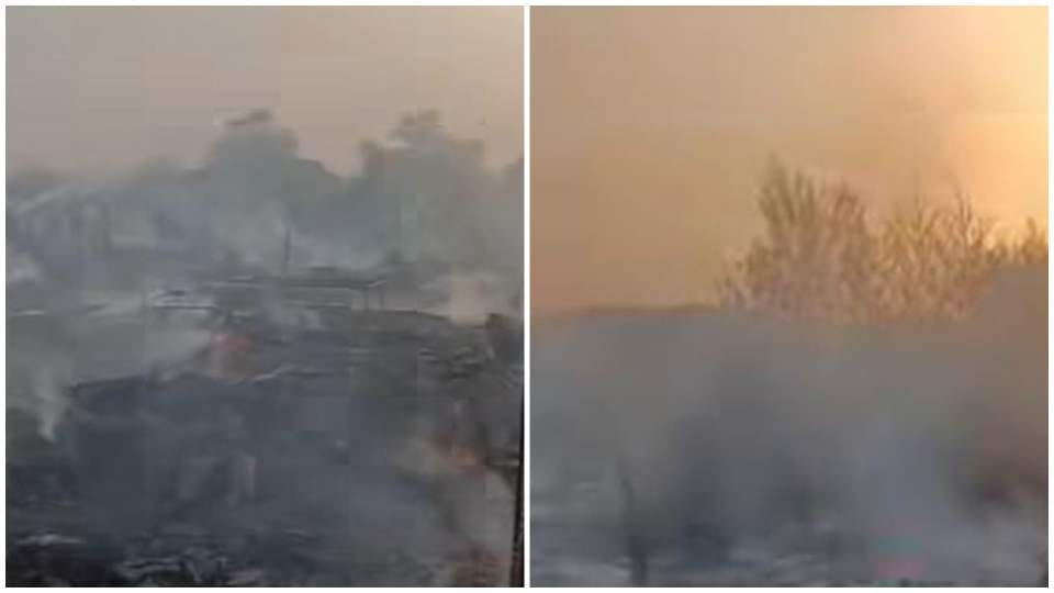 60 Slums fire in Panchkula Sundra village