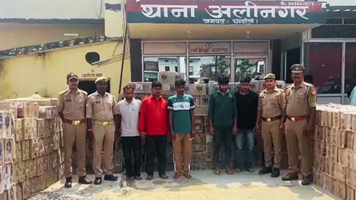 Liquor worth crores hidden beneath putty worth thousands Trying to pull Pushpa backfires five arrested