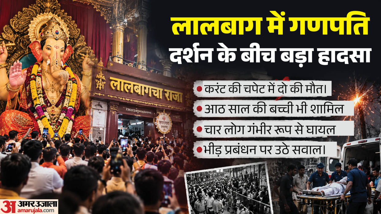 Crowd for Ganpati darshan in Mumbai Lalbaug turns fatal Two including girl die of electrocution outside pandal