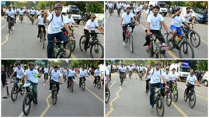 सुखना लेक पर साइक्लोथॉन का आयोजन