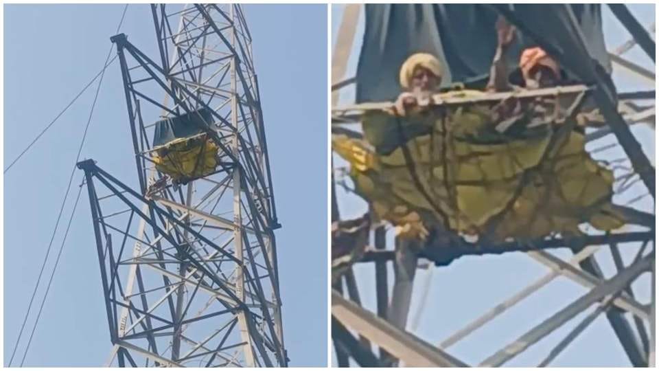 Elderly man holding his ground on the tower for 27 days