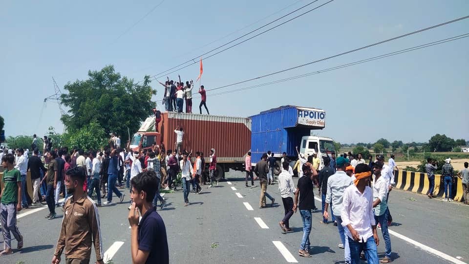 UGC Protest Turns Chaotic in Agra Tractor Marchers Reach Expressway Stone Pelting Reported