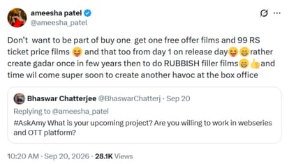 Ameesha Patel Replies In Ask me Session slams PR and actress enterouge to 99rs cinema offers