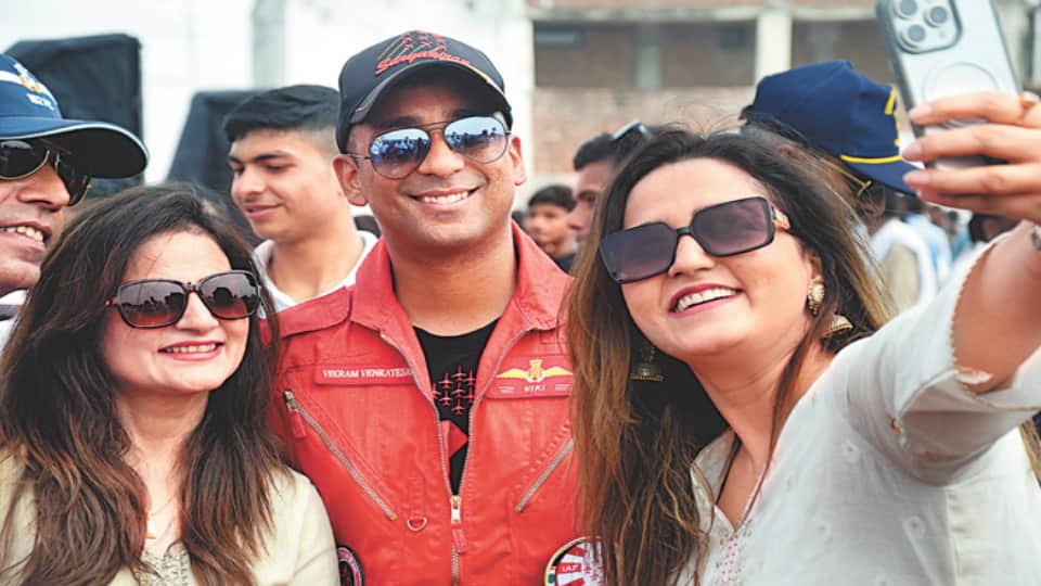 Surya Kiran Air Show in Meerut: Nine Hawk Jets Dazzle Crowd with 30-Minute Aerial Display