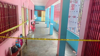 Two people killed by gunfire at a school in Lakhimpur Kheri