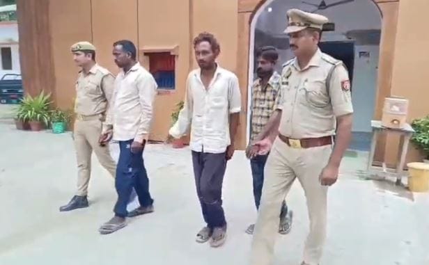 three accused arrested for cooking chicken over fire of burning funeral pyre in Shahjahanpur