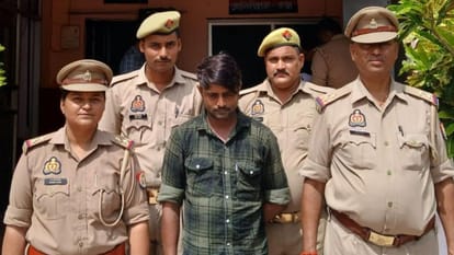 पुलिस की गिरफ्त में गैंगस्टर रब्बानी।