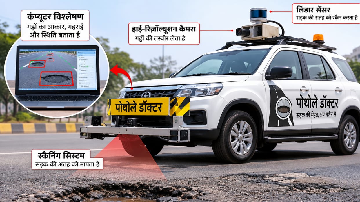 'Pothole Doctor' machine to provide on-the-spot repair of road potholes; to be used for the first time