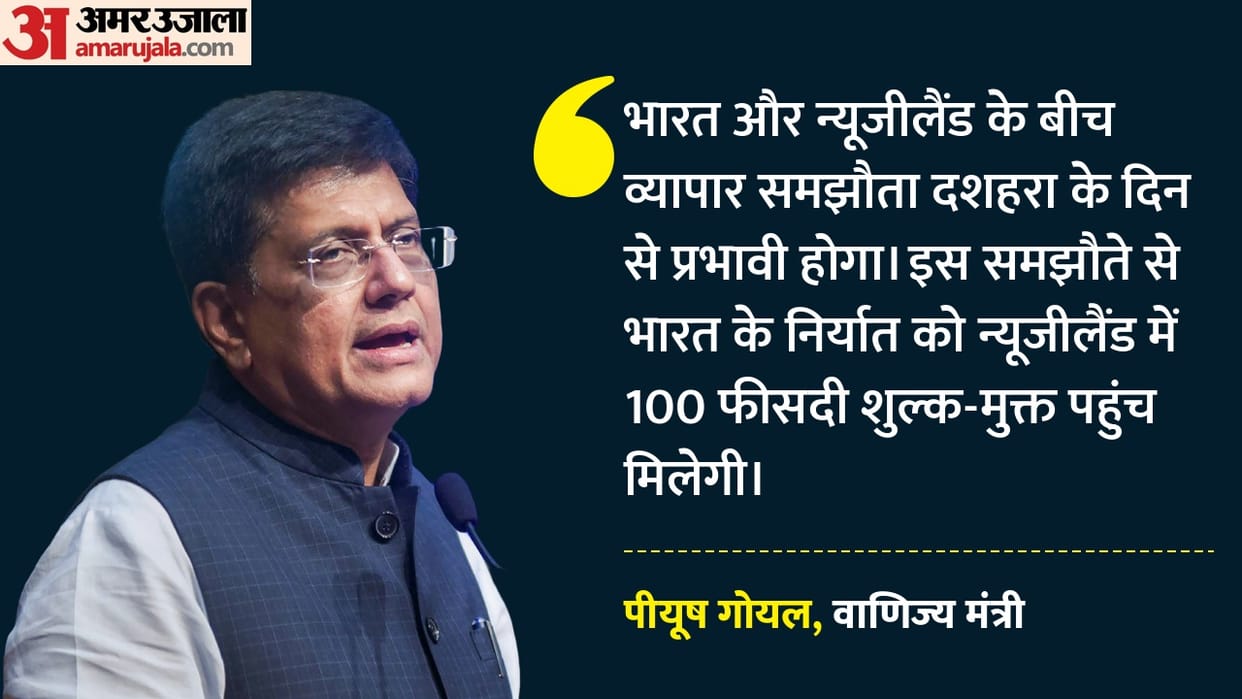 India-New Zealand Trade Pact to Boost Commerce, Effective October 20: Goyal