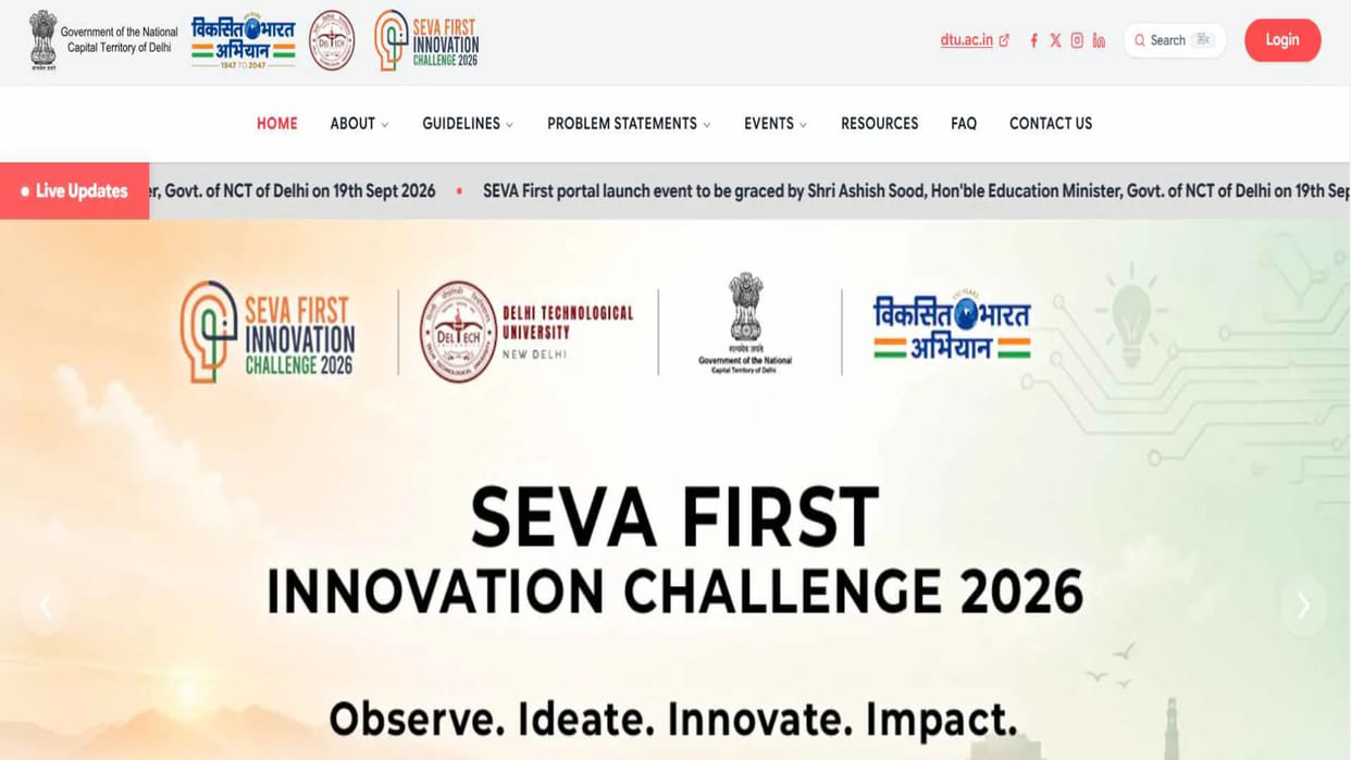 Seva-First Innovation Challenge 2026: ₹2 Crore Prize Pool, Mentorship and Startup Support