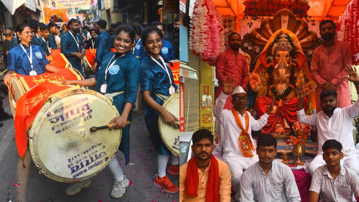 Nath Nagri immersed in the spirit of Maharashtra during the Ganesh Visarjan procession in Bareilly