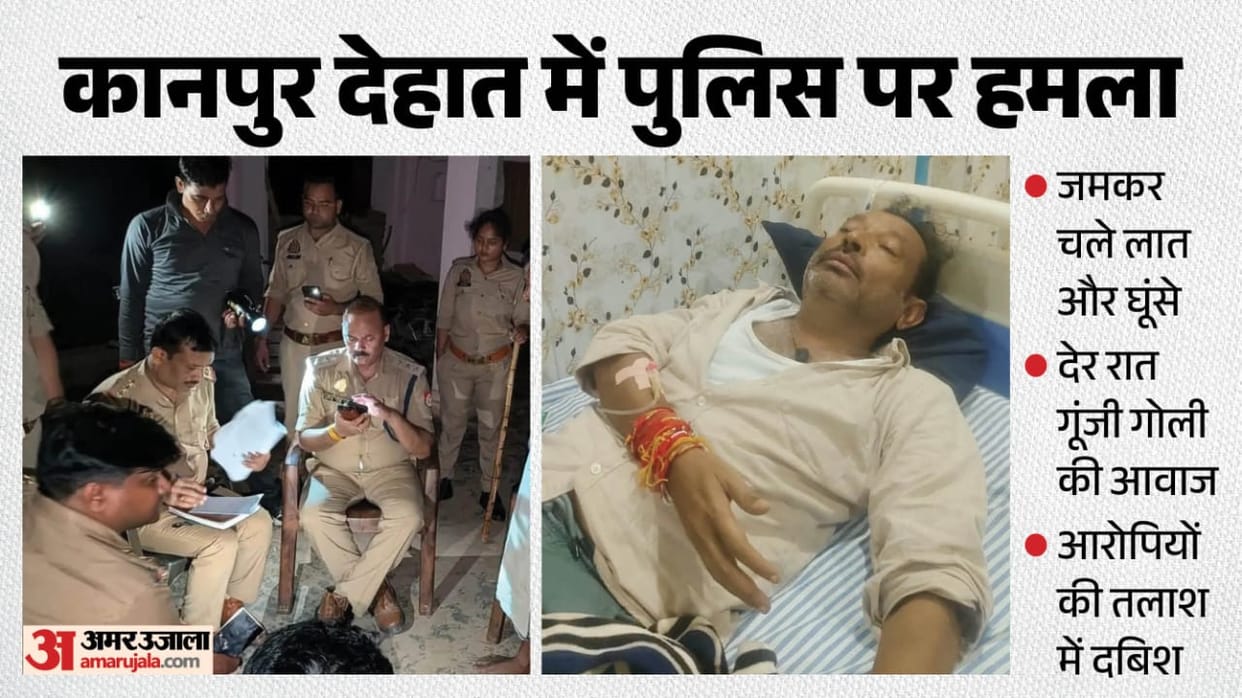 Kanpur Dehat Police attacked while serving a notice Scuffles and blows exchanged sirens blared until 2 AM