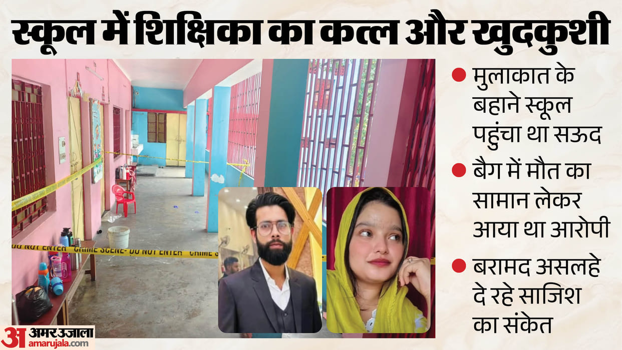Lakhimpur Kheri School Shooting Teacher Nishat Fatima Killed, Saud Dies by Suicide Gun Recovered