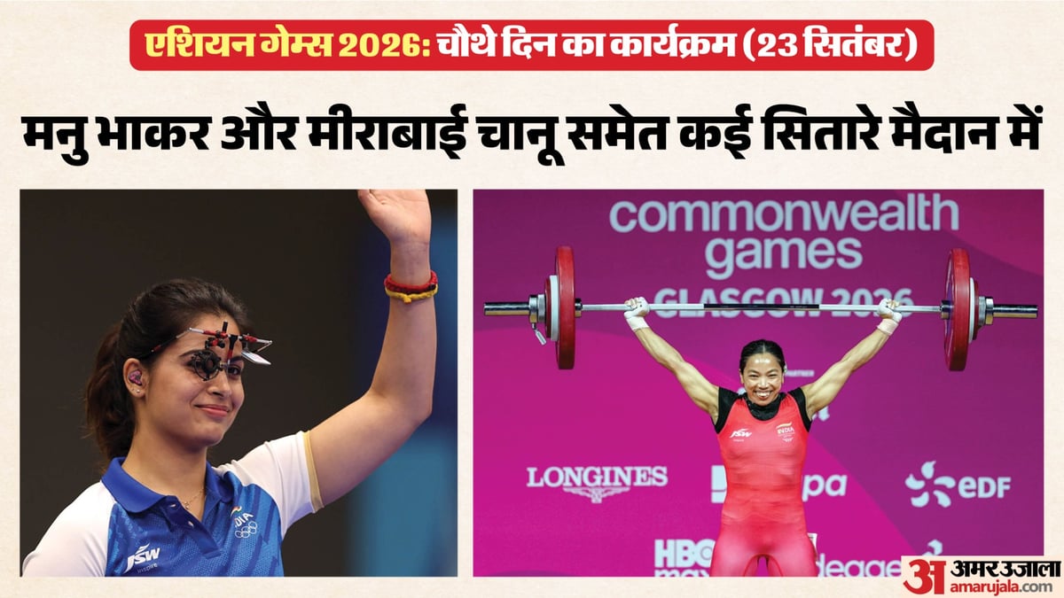 एशियन गेम्स: मीराबाई चानू लगाएंगी स्वर्ण पर दांव, मनु भाकर भी उतरेंगी मैदान में; भारत का चौथे दिन का कार्यक्रम