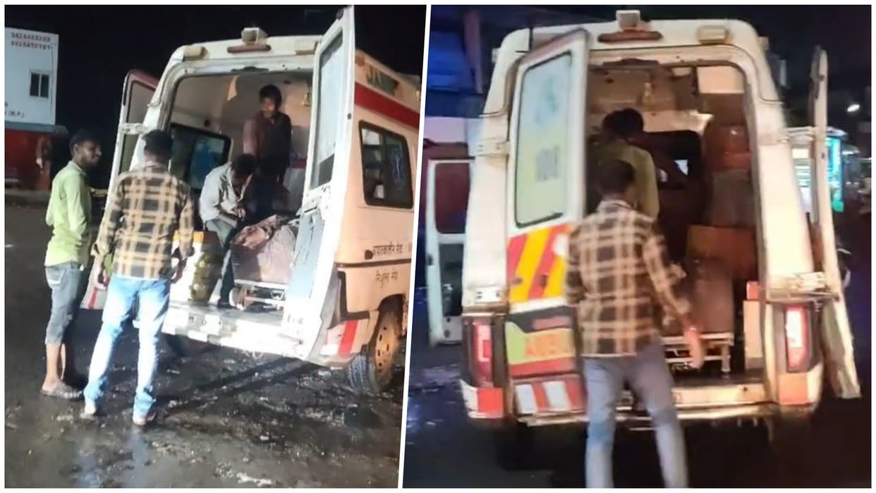 Narmadapuram: 108 Ambulance Loaded with Vegetable Sacks Instead of Patients, Probe Ordered