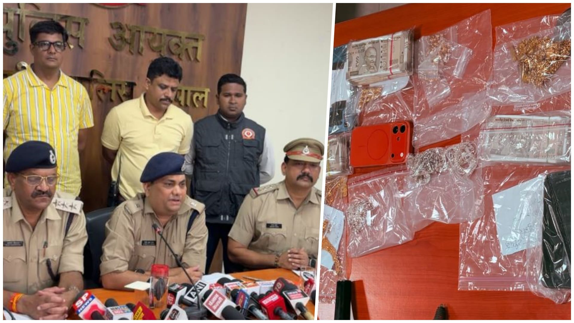 मामले की जानकारी देते पुलिस अधिकारी