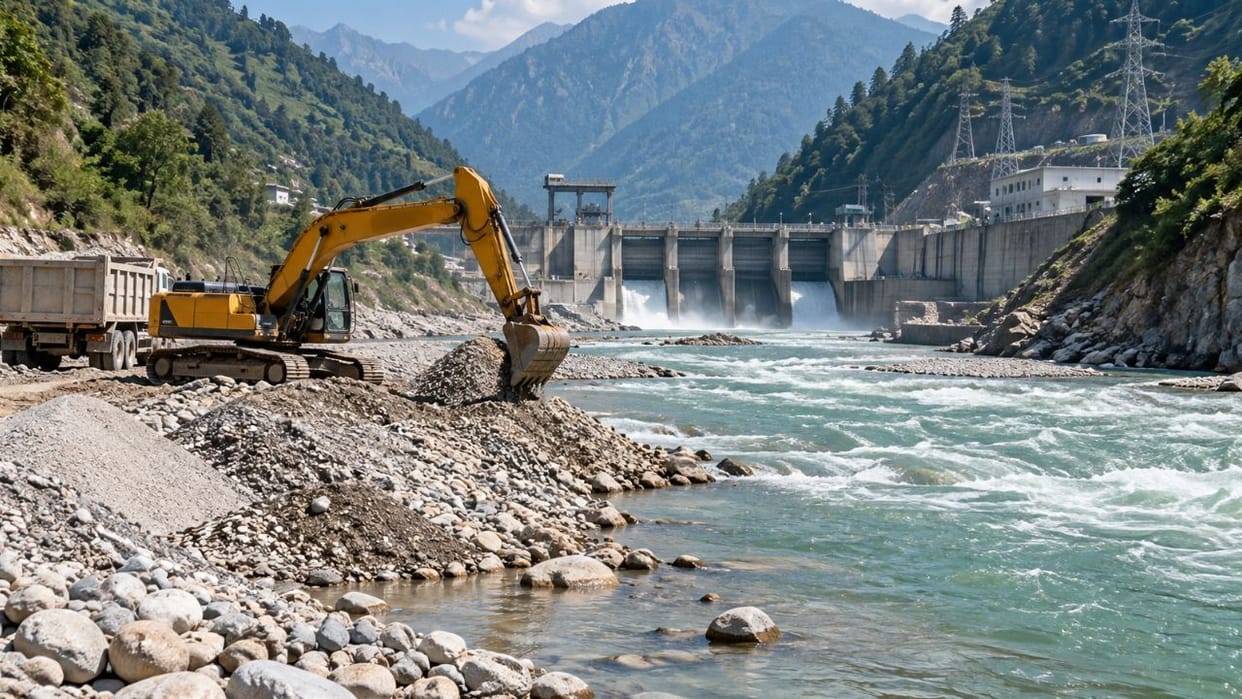 himachal hydropower companies sand gravel mining river government permission