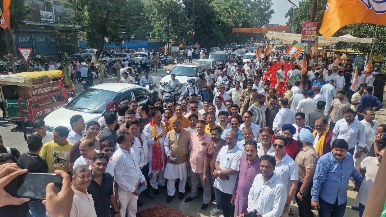 BJP Leaders and Workers Gather in Saharanpur to Welcome Nitin Nabin