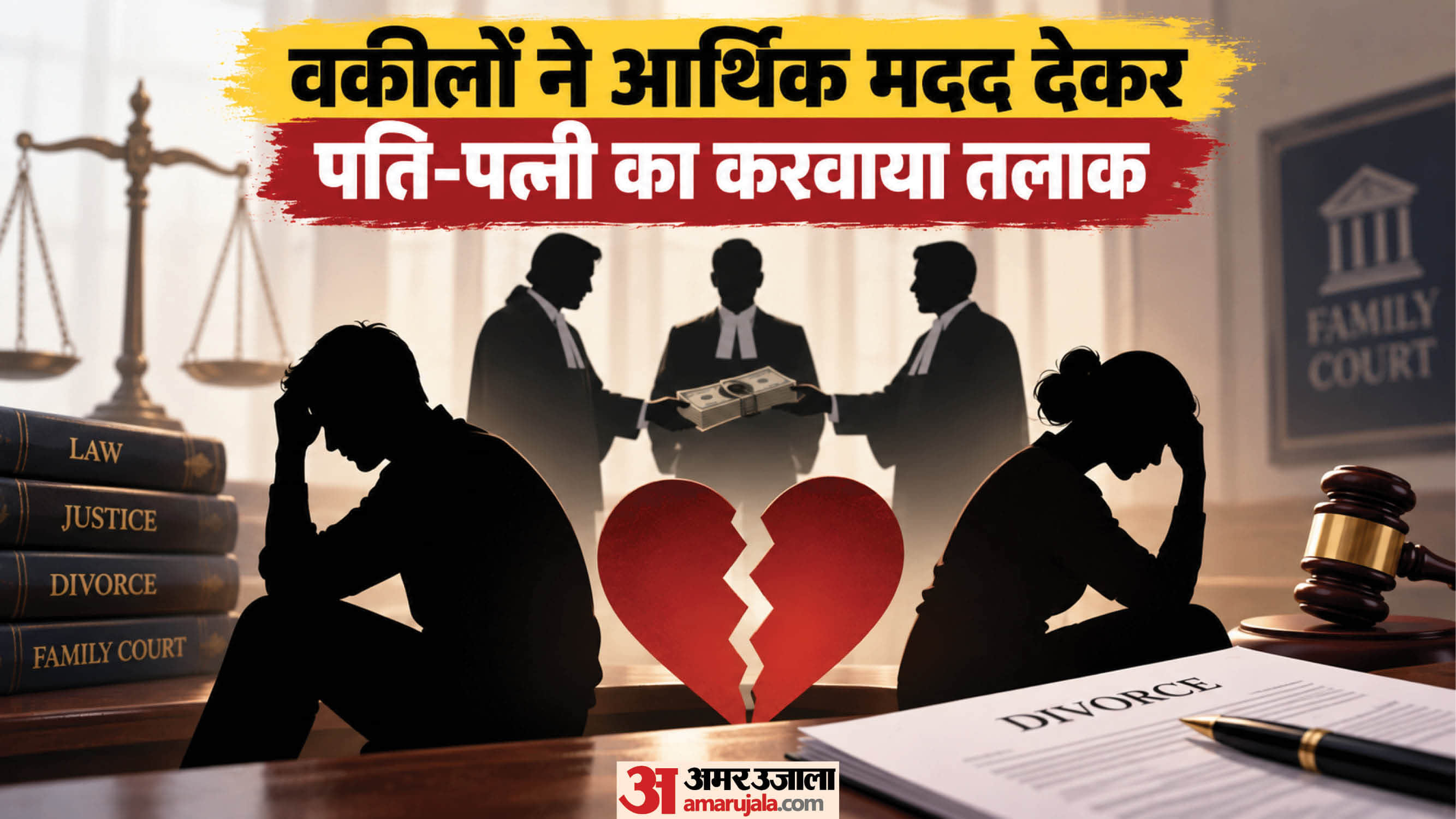 वकीलों ने आर्थिक मदद देकर करवाया तलाक