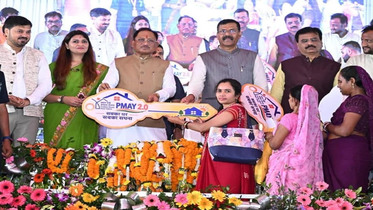 CM Vishnu Deo Sai Inaugurates and lays foundation stones for development projects worth over ₹135 crore in Rai