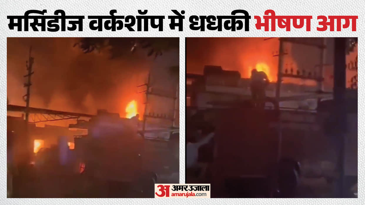 jaipur sitapura mercedes workshop fire cars vehicle parts sanganer
