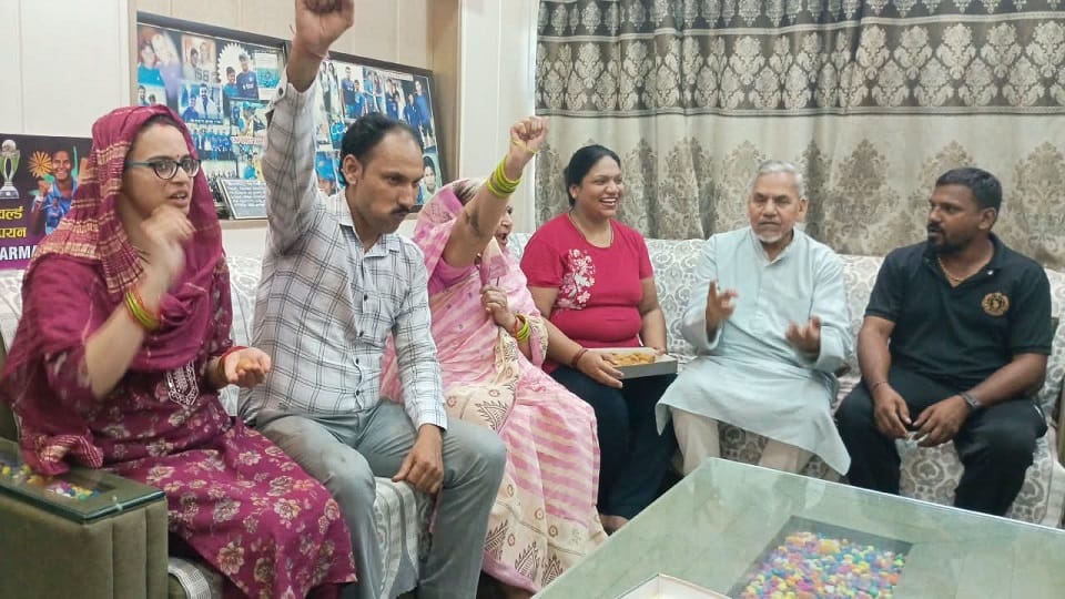Celebrations at cricketer Deepti Sharma house after Indian women cricket team won gold in Asian Games