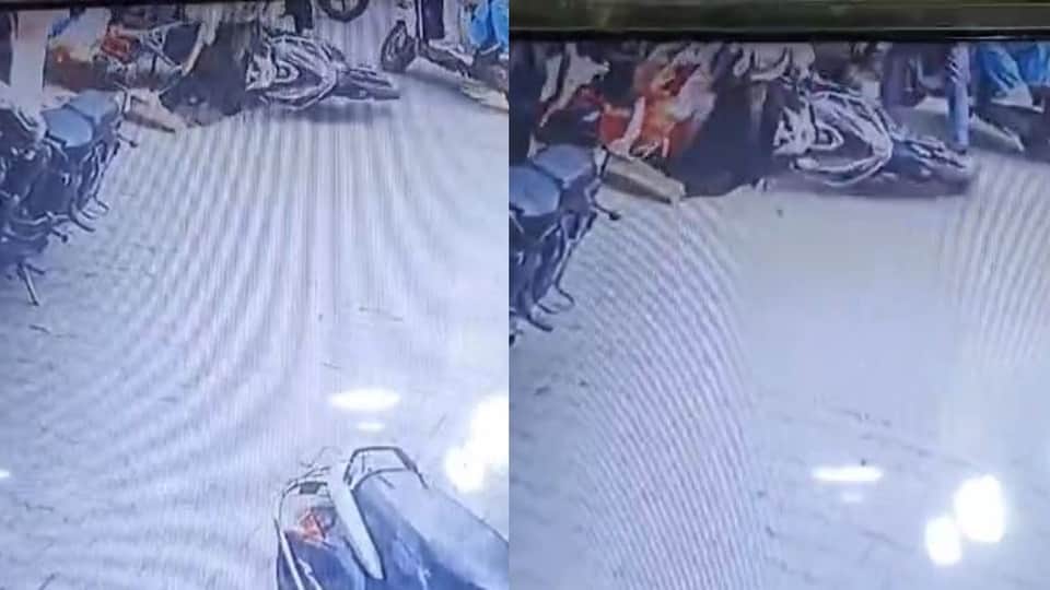 Couple on motorcycle fell into an open manhole in Rajamandi market both sustained injuries in agra