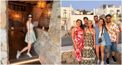 Rakul Preet Singh on Greece Tour give hot pose shares photos with Jackky Bhagnani