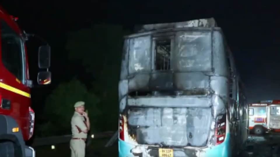 Greater Noida Yamuna Expressway bus fire accident Young woman who survived accident recounts her story