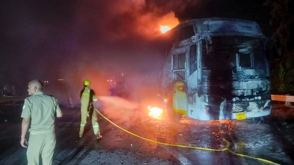 Greater Noida bus fire New reveal bus had 19 outstanding challans totaling 1.75 lakh mostly for speeding