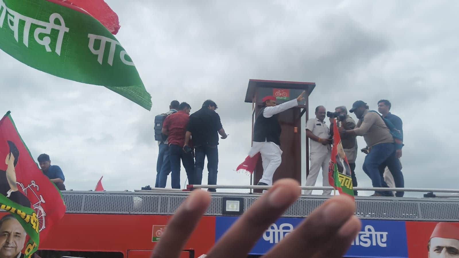 Akhilesh Yadav in Raebareli on Rath, campaign for 2027 UP election.