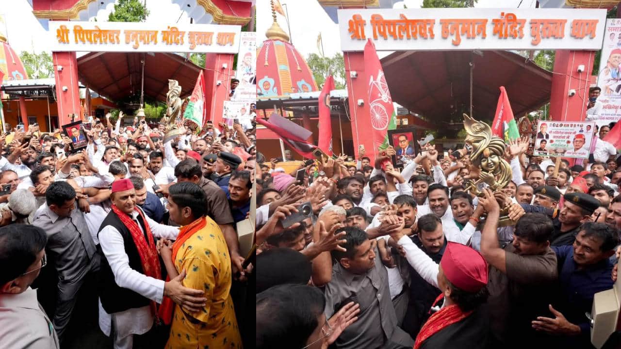 Akhilesh Yadav in Raebareli on Rath, campaign for 2027 UP election.