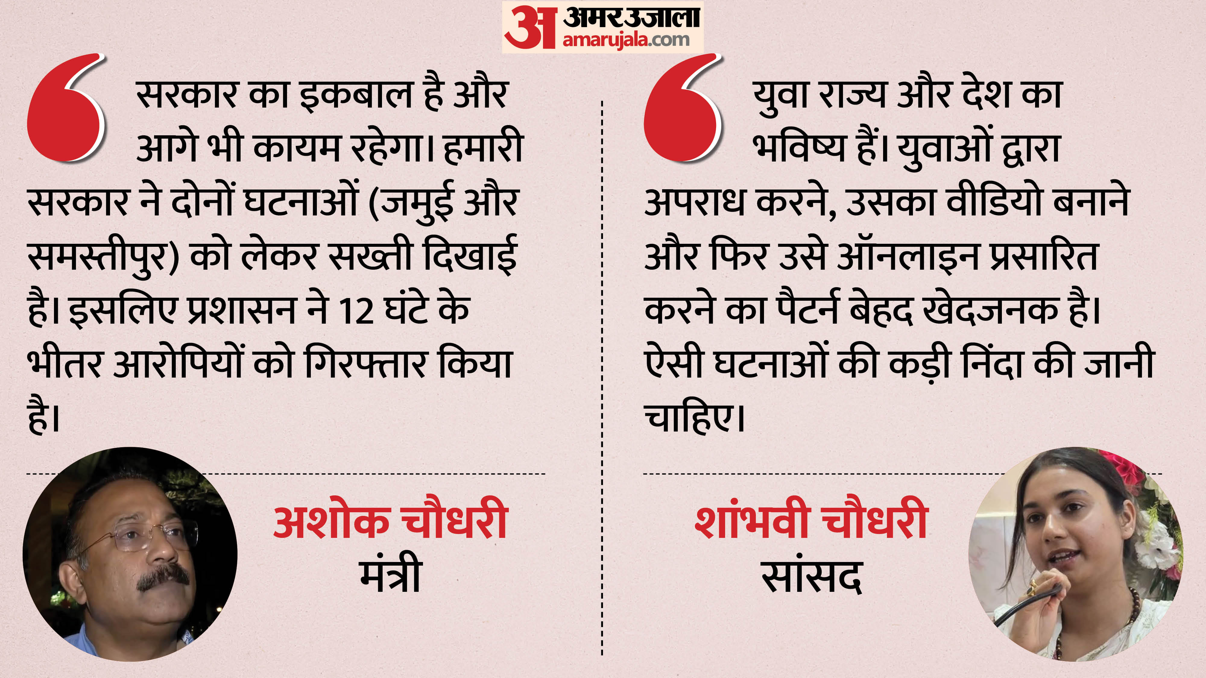 अशोक चौधरी और शांभवी चौधरी